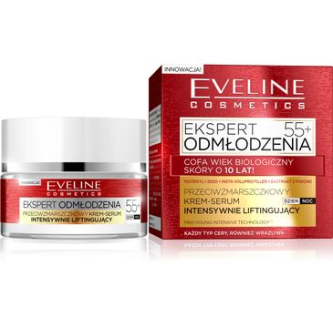 Eveline Ekspert Odmłodzenia – krem-serum intensywnie liftingujący 55+ (50 ml)
