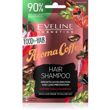 Eveline Food For Hair szampon wzmacniający do przerzedzonych włosów z tendencją do wypadania Kawa saszetka (20 ml)