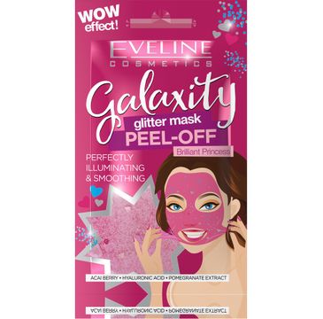 Eveline Galaxity Glitter Mask maseczka do twarzy rozświetlająco - wygładzająca Brilliant Princess (10 g)