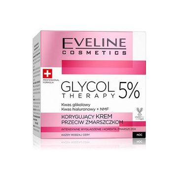 Eveline Glycol Therapy – krem korygujący przeciw zmarszczkom na noc (50 ml)