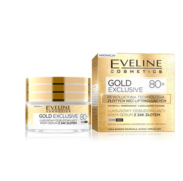 Eveline Gold Lift Expert 80+ krem-serum odbudowujący na dzień i noc (50 ml)