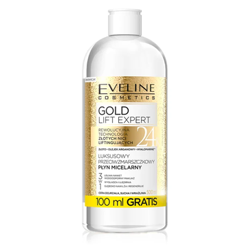 Eveline Gold Lift Expert luksusowy przeciwzmarszczkowy płyn micelarny 3w1 (500 ml)