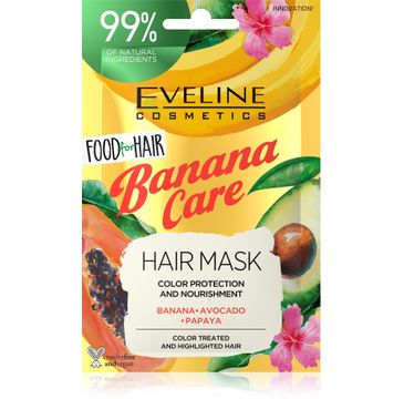 Eveline Cosmetics Food for Hair Banana Care odżywcza maska do włosów farbowanych i zniszczonych (20 ml)