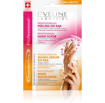 Eveline Hand & Nail Therapy – maska i peeling do rąk wygładzająca saszetka (2 x 6 ml)