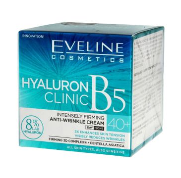 Eveline Hyaluron Clinic 40+ – ujędrniający krem przeciwzmarszczkowy na dzień i noc (50 ml)