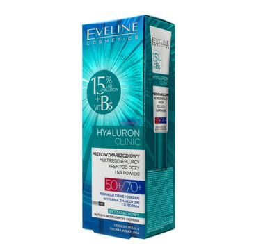 Eveline Hyaluron Clinic 50+/70+ – przeciwzmarszczkowy multiregenerujący krem pod oczy (20 ml)