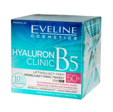 Eveline Hyaluron Clinic 50+ – liftingujący krem modelujący owal twarzy na dzień i noc (50 ml)
