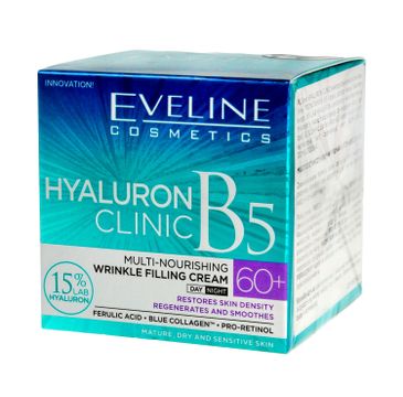 Eveline Hyaluron Clinic 60+ – multiodżywczy krem wypełniający zmarszczki na dzień i noc (50 ml)