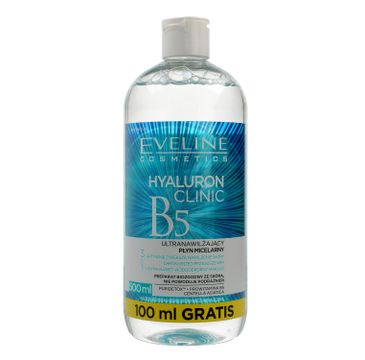 Eveline Hyaluron Clinic – ultranawilżający płyn micelarny 3w1 (500 ml)