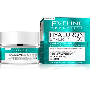 Eveline Hyaluron Expert 80+ – ultraregenerujący krem koncentrat na dzień i noc 50 ml