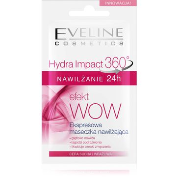 Eveline Hydra Impact 360 (maseczka z efektem WOW! do cery suchej i wrażliwej nawilżająca 7 ml)