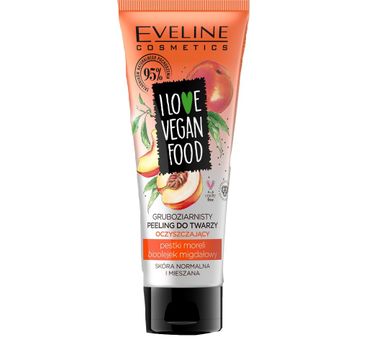 Eveline I Love Vegan Food - peeling gruboziariarnisty pestki moreli & bioolejek migdałowy (75 ml)