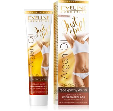 Eveline Just Epil (Argan Oil krem do depilacji miejsc wrażliwych ręce bikini pachy 125 ml)