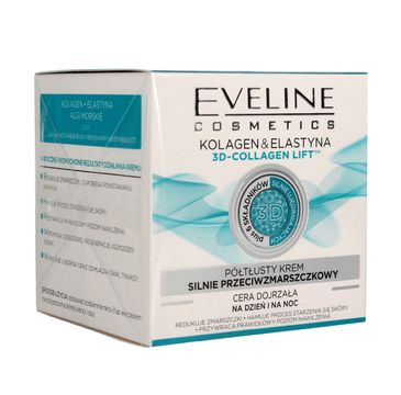 Eveline Kolagen & Elastyna – półtłusty krem silnie przeciwzmarszczkowy 3D Collagen Lift (50 ml)