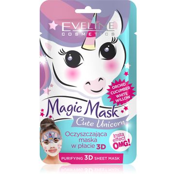 Eveline Magic Mask Cute Unicorn (oczyszczająca maska w płacie 1 szt.)