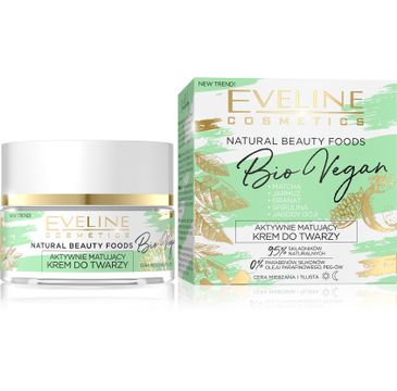 Eveline Natural Beauty Foods aktywnie matujący krem (na dzień i noc Bio Vegan 50 ml)