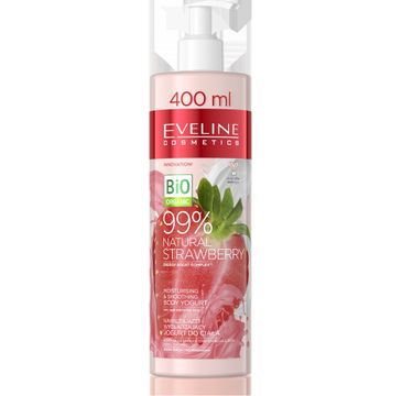 Eveline Natural Strawberry nawilżająco-wygładzający jogurt do ciała (400 ml)