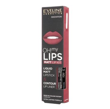 Eveline OH! My Lips – zestaw do makijażu ust (pomadka + konturówka) nr 06 Cashmere Rose (1 op.)