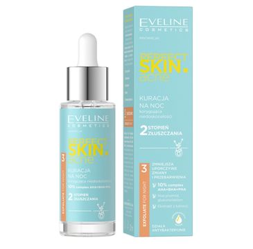 Eveline Perfect Skin.acne Kuracja na noc korygująca niedoskonałości - 2 stopień złuszczania (10%) (30 ml)