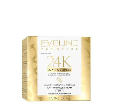 Eveline Prestige 24K Luksusowy intensywnie ujędrniający krem przeciwzmarszczkowy na dzień (50 ml)