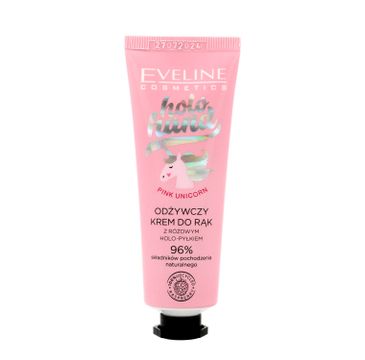 Eveline Cosmetics Holo Hand Pink Unicorn odżywczy krem do rąk z różowym holo-pyłkiem (50 ml)