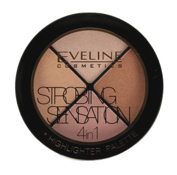 Eveline Strobing Sensation 4in1 – zestaw rozświetlaczy do twarzy (12 g)