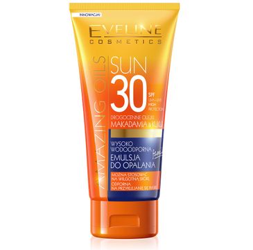 Eveline Sun Amazing Oils SPF30 – wysoko wodoodporna emulsja do opalania (150 ml)