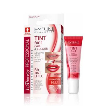 Eveline Tint 6in1 Care & Colour Intensive Lip Serum – intensywne serum do ust nadające kolor Strawberry Red (12ml)
