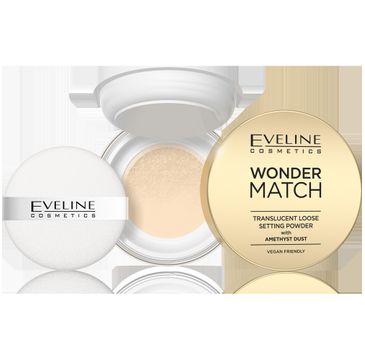 Eveline Cosmetics Wonder Match puder utrwalający z ametystowym pyłkiem (6 g)