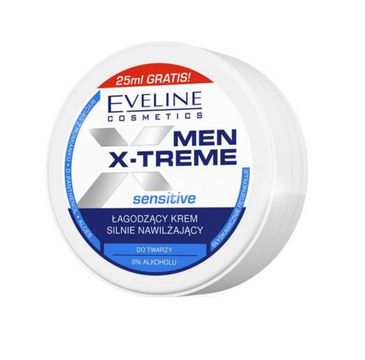 Eveline X-Treme Men Sensitive – łagodzący krem silnie nawilżający do twarzy (100 ml)