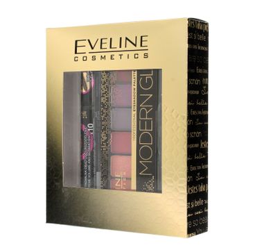 Eveline Zestaw tusz do rzęs Extension Volume + paleta cieni do powiek Modern Glam (1 szt.)