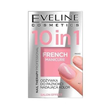 Eveline Nail Therapy French Manicure odżywka do paznokci nadająca kolor 10w1 (5 ml)