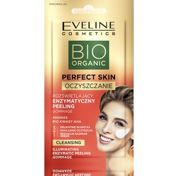 Eveline Bio Organic Perfect Skin rozświetlający enzymatyczny peeling Gommage (8 ml)