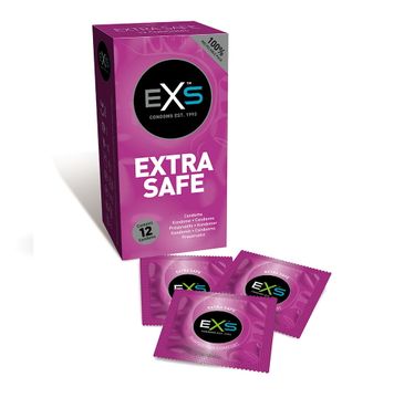 EXS Extra Safe Condoms pogrubiane prezerwatywy (12 szt.)