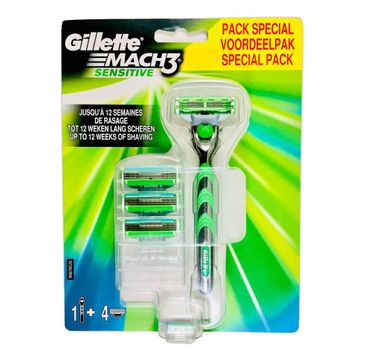 Gillette – Mach3 Sensitive maszynka do golenia + 4 wkłady (1 szt.)