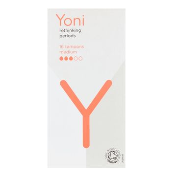 Yoni – Organic Cotton Tampons  tampony z bawełny organicznej Medium (16 szt.)
