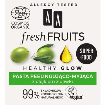 AA Fresh Fruits pasta peelingująco - myjąca z olejkiem z oliwki (50 ml)