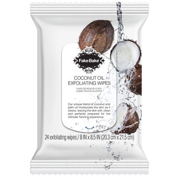 Fake Bake Coconut Oil Exfoliating Wipes chusteczki peelingujące (24 szt.)