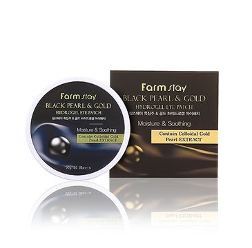 Farm Stay – Black Pearl & Gold Hydrogel Eye Patch hydrożelowe płatki pod oczy z czarną perłą i złotem (60 szt.)