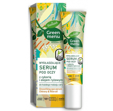 Green Menu wygładzające serum pod oczy z cykorią i olejem ryżowym (15 ml)