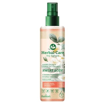 Herbal Care Nawilżający Tonik do twarzy Kwiat Róży z kwasem hialuronowym (200ml)