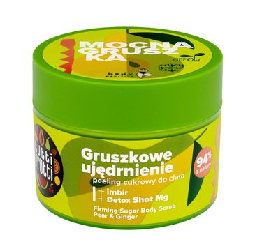 Tutti Frutti ujędrniający peeling cukrowy do ciała Gruszka i Imbir + Detox Shot Mg (300 g)