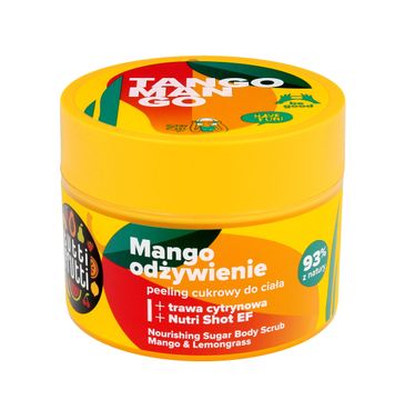 Tutti Frutti odżywczy peeling cukrowy do ciała Mango i Trawa cytrynowa + Nutri Shot EF (300 g)