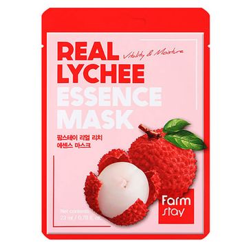 FarmStay Real Lychee Essense Mask nawilżająca maseczka w płachcie z ekstraktem z liczi (23 ml)