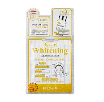 Bergamo 3 Step Whitening Mask – 3-etapowa maseczka rozjaśniająca z witaminą B3 (28 ml)