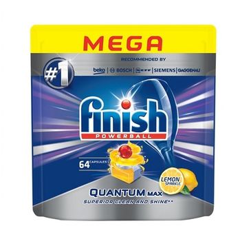 Finish Quantum Max tabletki do zmywarki 64 sztuk cytrynowe