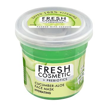 Fitokosmetik Fresh Cosmetic + Prebiotics Hydrating Cucumber-Aloe Face Mask nawilżająca maska do twarzy z ogórkiem i aloesem (50 ml)