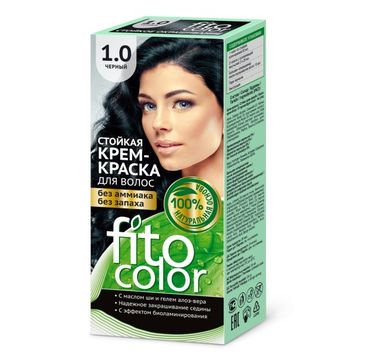 Fitokosmetik Fitocolor farba krem do włosów nr 1.0 czarna (80 ml)