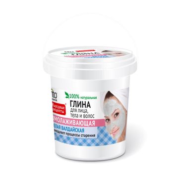 Fitokosmetik Przepisy Ludowe glinka biała do twarzy ciała i włosów odmładzająca (155 ml)