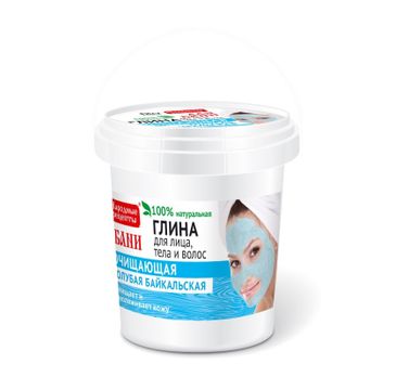 Fitokosmetik Przepisy Ludowe glinka niebieska do twarzy ciała i włosów pielęgnująca (155 ml)